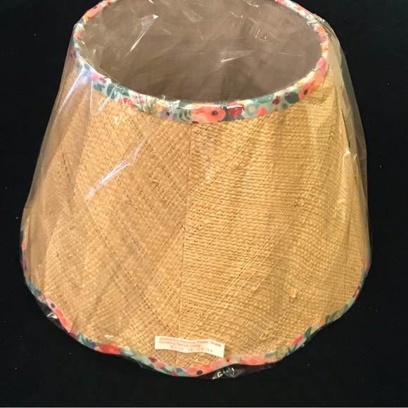 Round Table Lamp Natural Shade with Garden Party Trim - Rifle Paper Co. - Picture 5 of 8